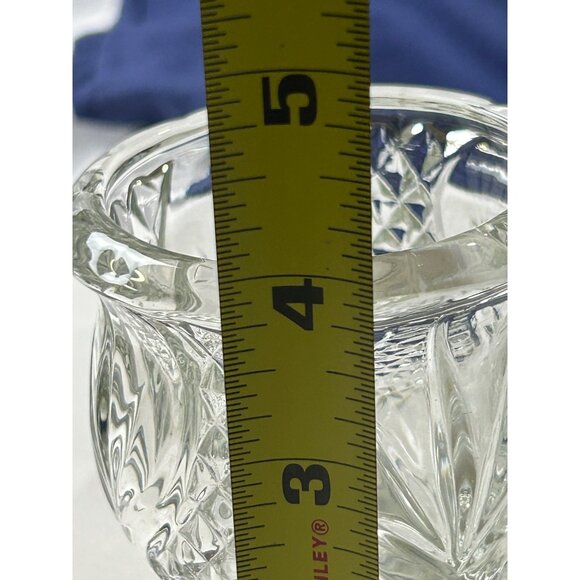 Vintage Crystal Cut Glass Goblet Candle Holder Elegant Timeless Holiday Dining - Picture 3 of 7